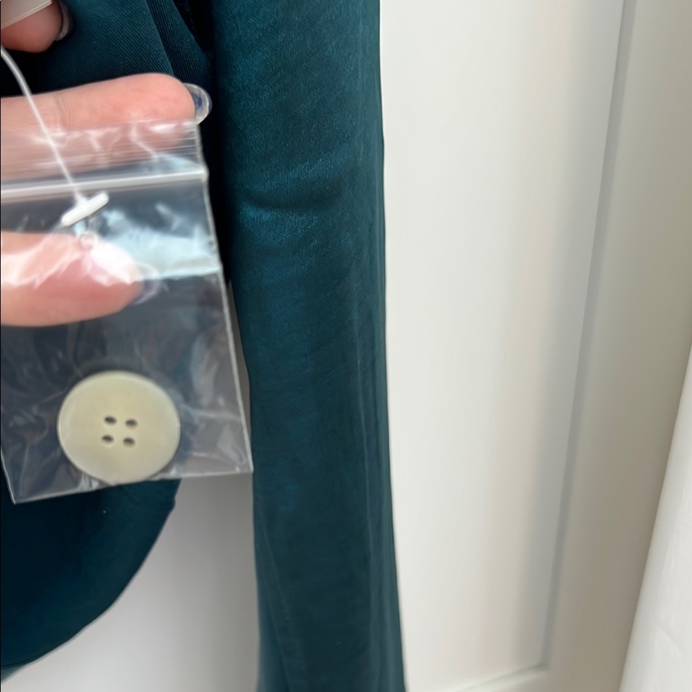 Teal Satin Women's Jacket - Picture 6 of 7